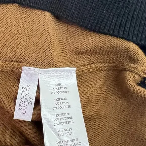 Calvin Klein Turtleneck Sweater Women's XL Colorblock - Picture 12 of 15